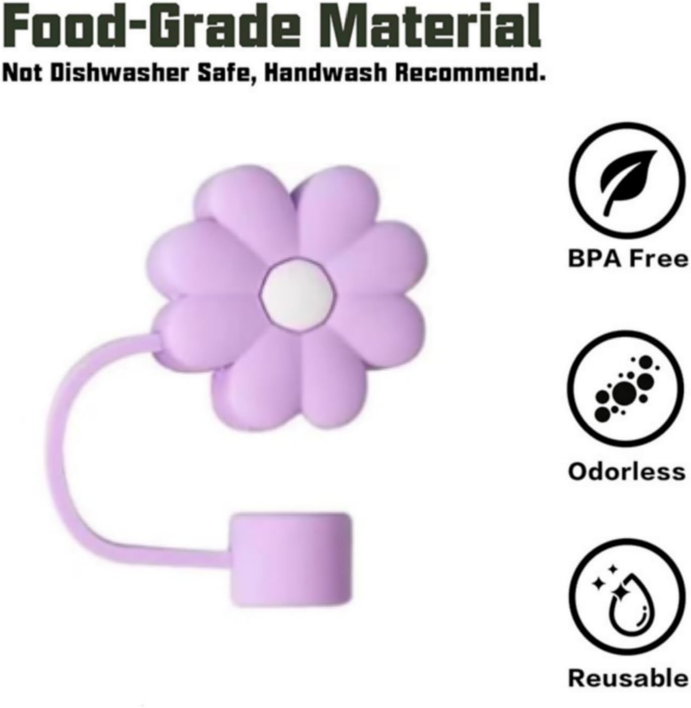 Extra Long Cleaner Brush Compatible for Stanley, Replacement Straw Fit for Stanley Quencher 30oz 40oz Tumbler, Silicone Straw Cover Toppers