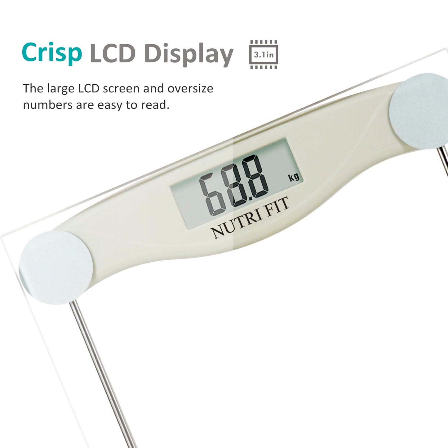 Digital Bathroom Scale for Body Weight, Precision Weighing Scale for Weight Loss, High Accuracy Measurements, 330 Pounds, Step on Technology