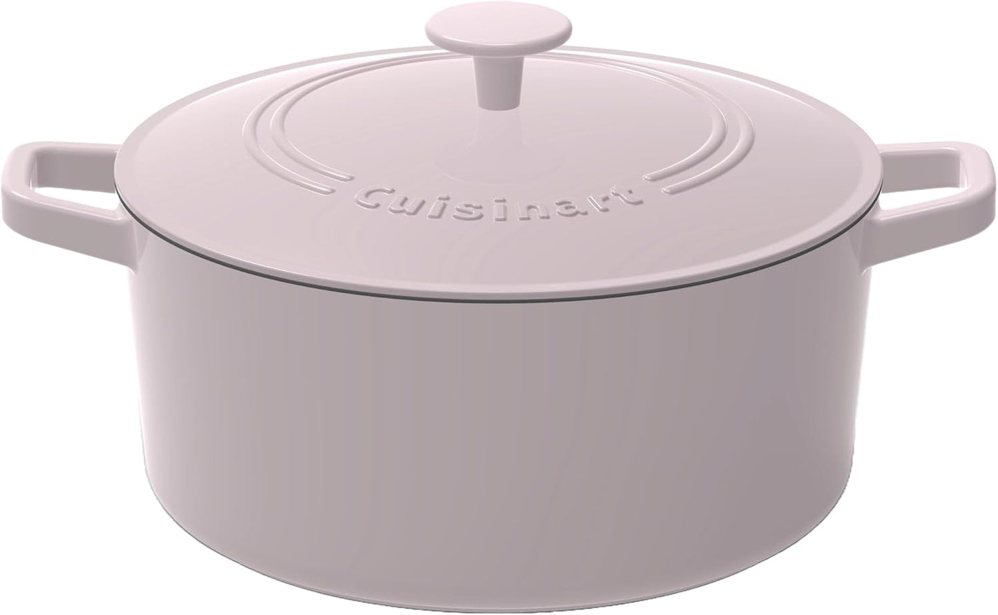 Cuisinart Chef's Classic Enameled Cast Iron Round Covered Casserole (Gray Lilac, 5- Quart)