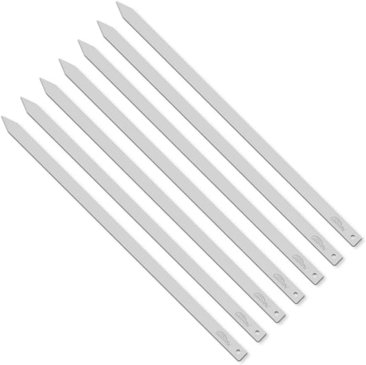 Goutime Kabob Skewers, 27 Inch,1 Inch Wide Stainless Steel Flat BBQ Barbecue Kebab Skewers,No-Wood Handle,for Persian,Brazilian,Koobideh Grilling,Set of 7 with Storage Bag