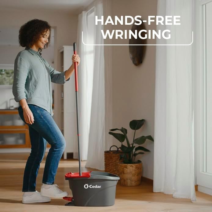 O-Cedar EasyWring Microfiber Spin Mop and Bucket Cleaning System + Lavender Pac (Variety Pack)