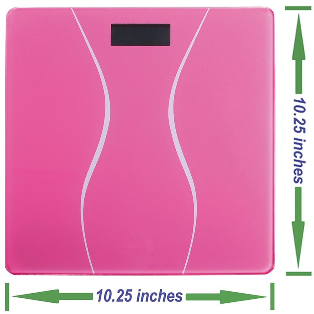 Scale for Body Weight, Digital Bathroom Scale, Weight Scales for People,Body Scale,Pink,Max:400LB/180KG,2 Weighing Units: LB/KG