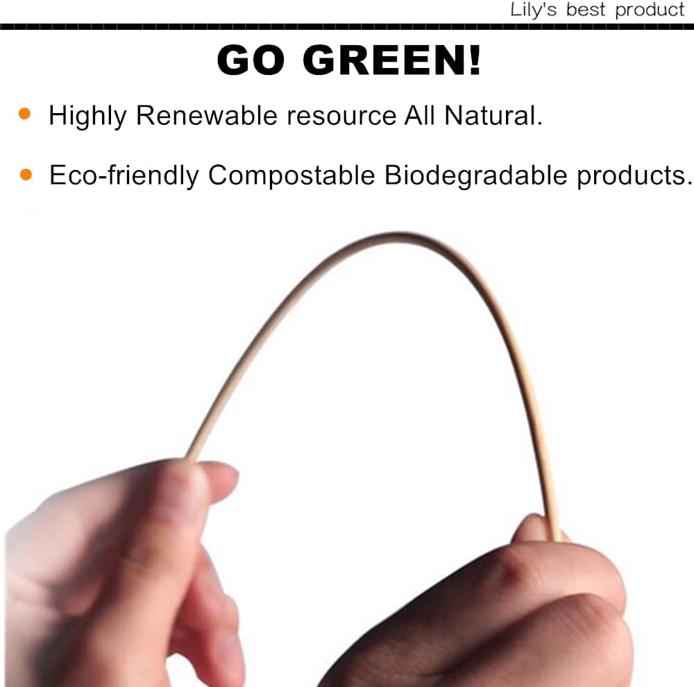 10" Natural Bamboo Skewers for BBQ，Appetiser，Fruit，Cocktail，Kabob，Chocolate Fountain，Grilling，Barbecue，Kitchen，Crafting and Party. Φ=4mm, More Size Choices 6"/8"/12"/14"/16"/17.5"/30"/36"(1000 PCS)