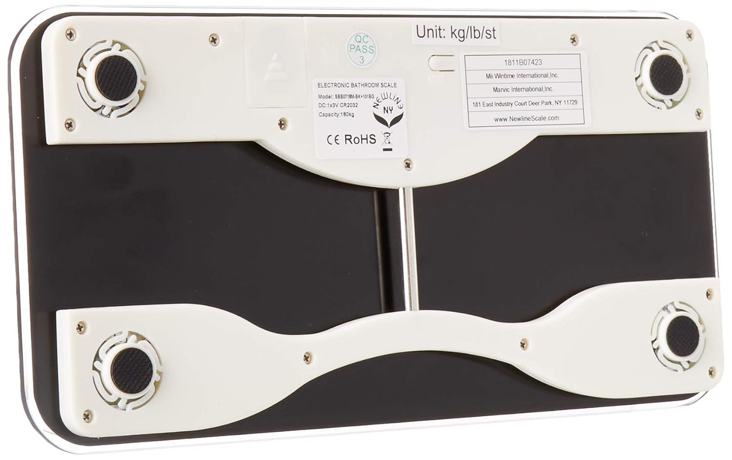 NewlineNY Black Mini Bathroom Scale + Travel Slip Case SBB-0718MBK+101BG