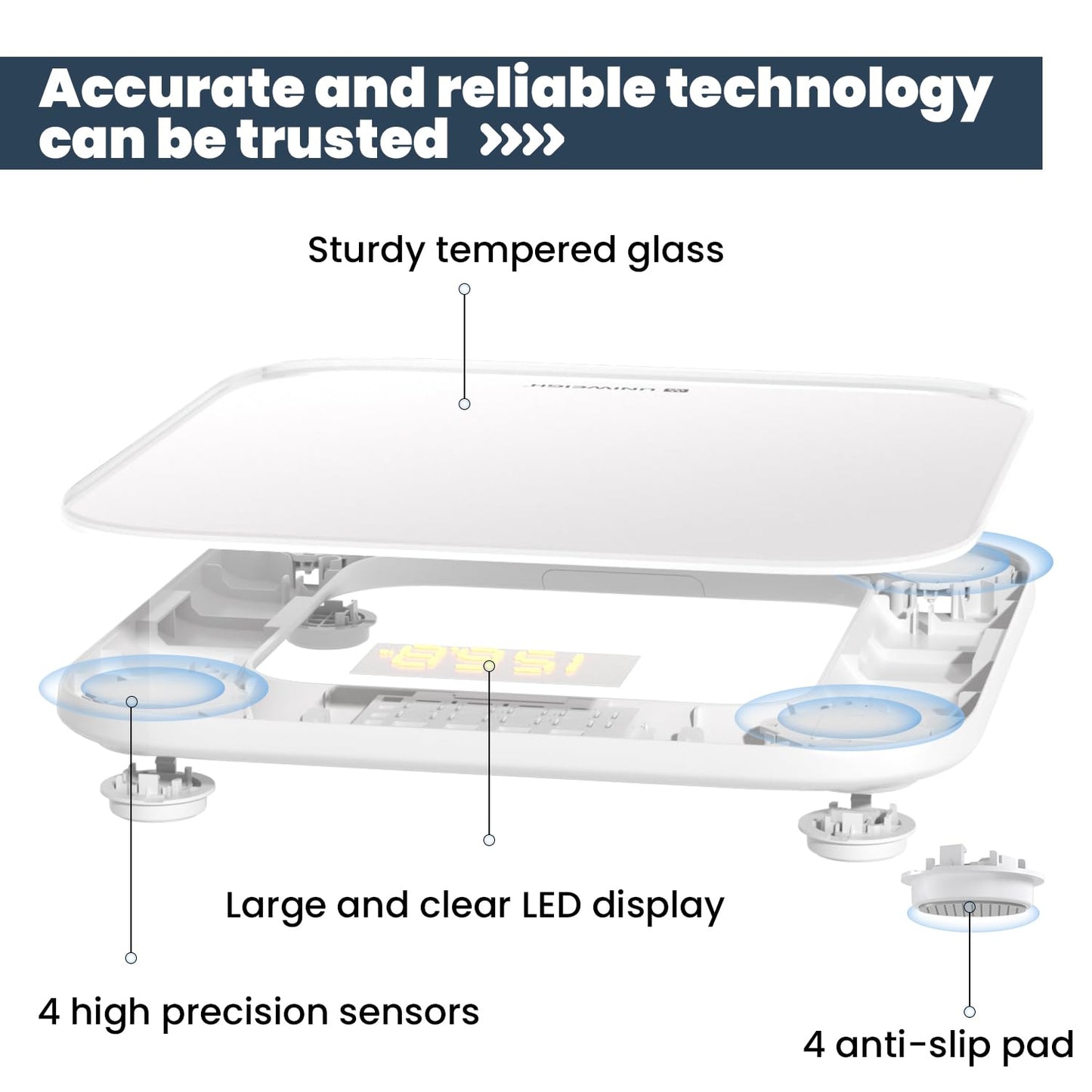 Kitchen and Bathroom Bundle-Digital food scale for Ounces and Grams11lb,Slim body weight Scale 400lb,Tempered glass,touch button LCD display,Precise Weight Measuring and Portion Control,white