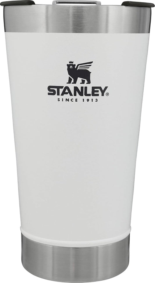 STANLEY Stay-Chill Beer Pint 16 oz | Wide Mouth Lid | Built-In Bottle Opener | Beer Tumbler Cup | Insulated Stainless Steel Pint Glass | BPA-Free | Polar