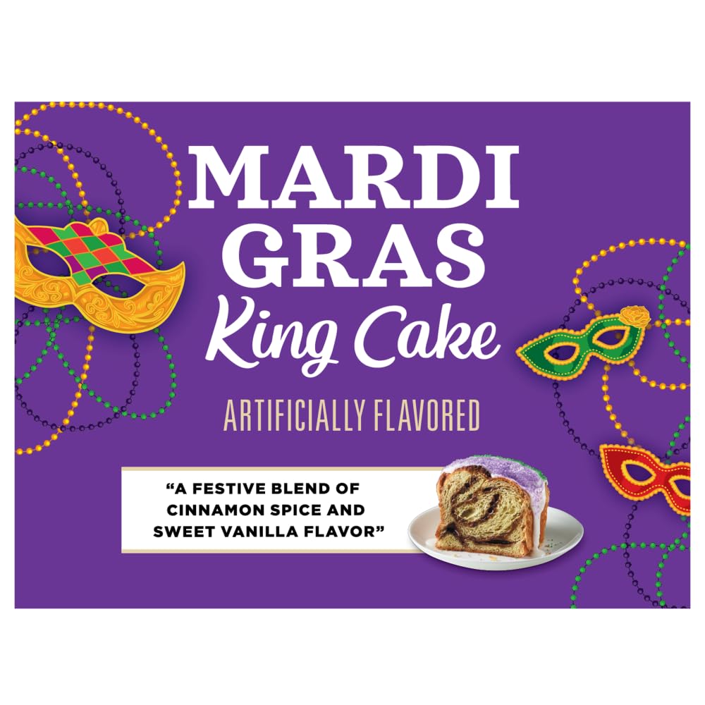 Community Coffee Mardi Gras King Cake Flavored 32 Ounces, Medium Roast Ground Coffee, 32 Ounce Bag (Pack of 2)