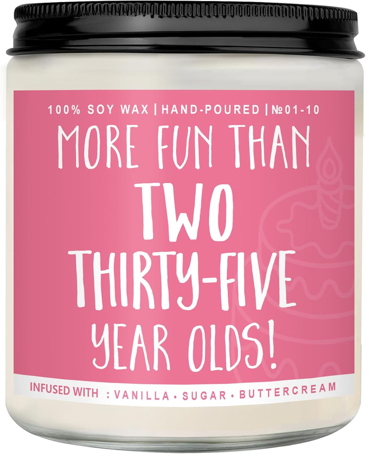 70th Birthday Gifts for Women, Perfect Birthday Present, Funny Presents for Mom, Friends, Wife, Sister, 7oz Vanilla Cream-Scented Candle