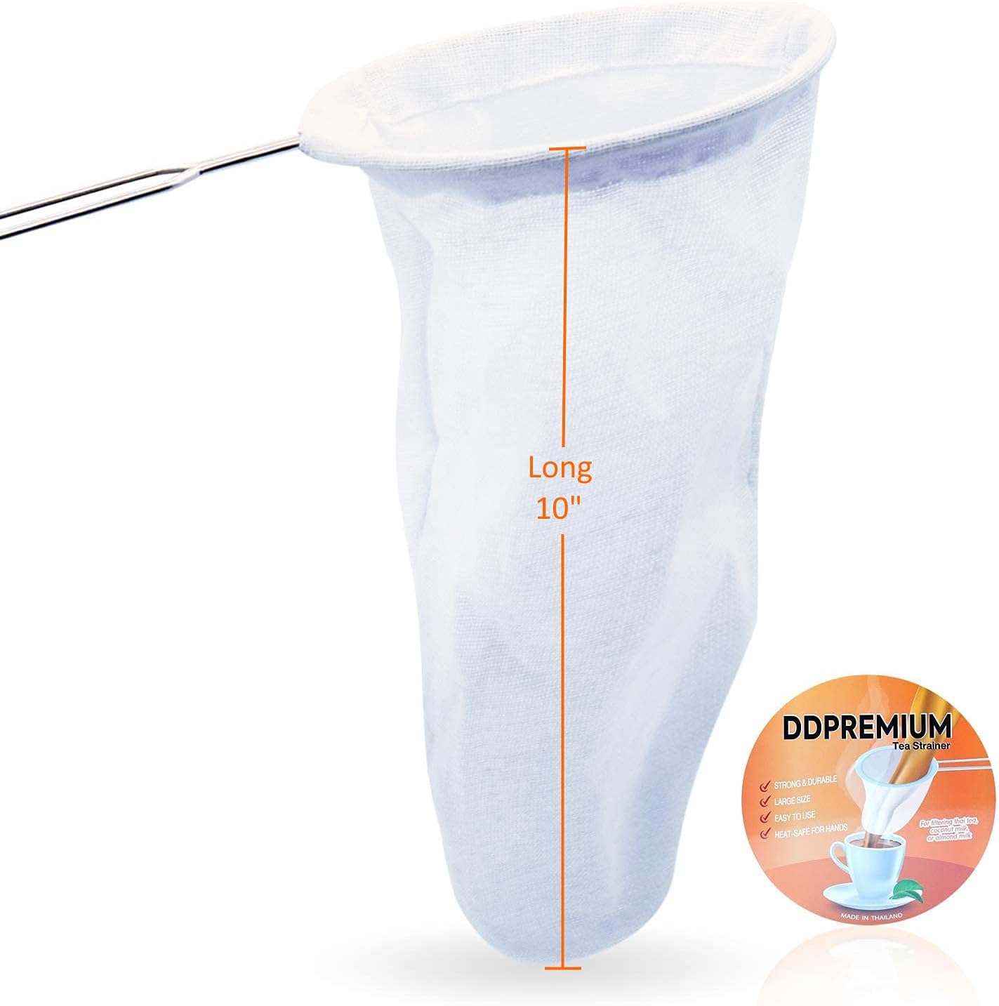 Tea Filter Reusable Stainless Steel Strainer, Friendly Using Durable, for a Healthier Tea Experience - Compatible with All Tea Types Includes Coffee Strainer Colador de Cafe Size 5.5 Inches