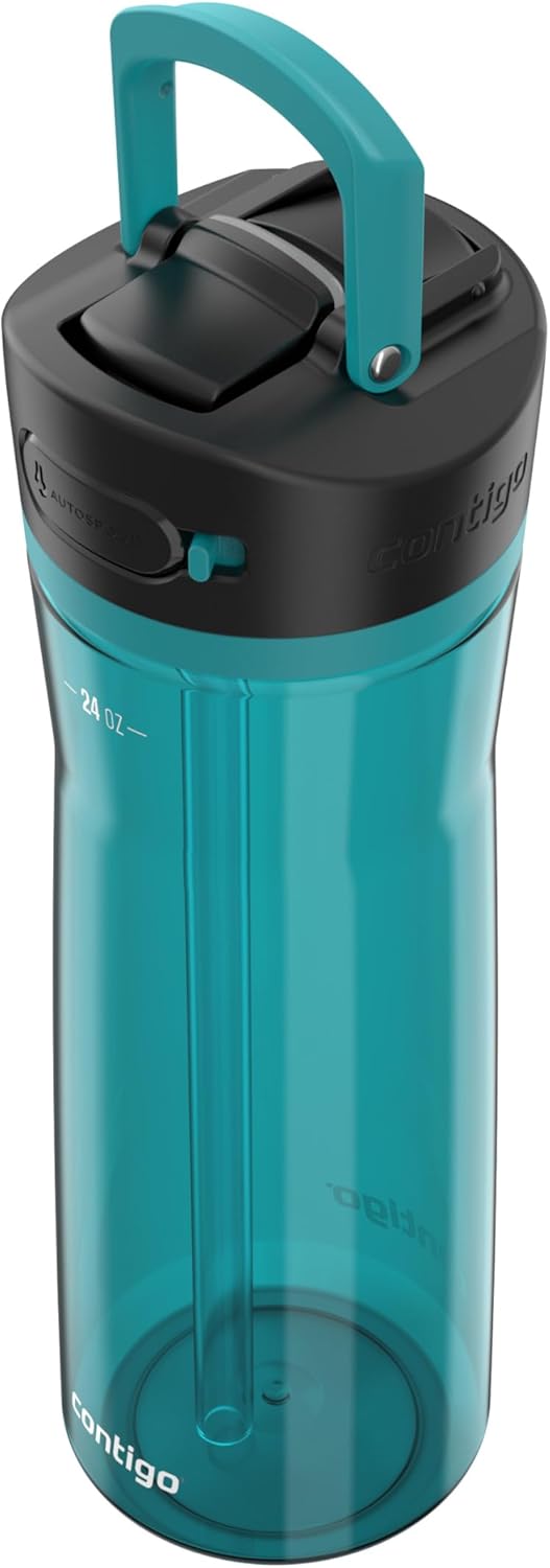 Contigo AUTOSPOUT Water Bottle 24 oz Leakproof Design Juniper/Sake/Glacier 3-Pack