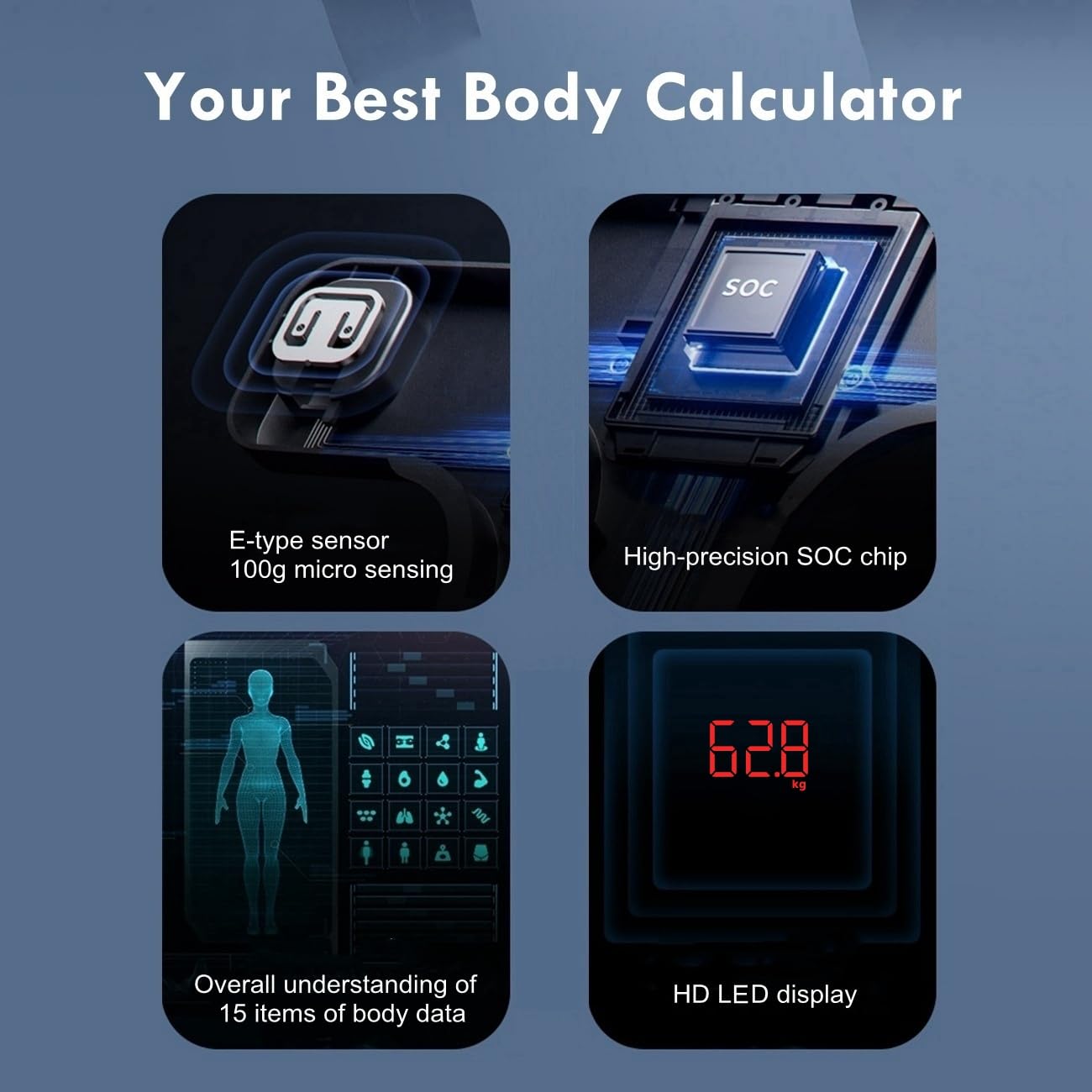 NUTRI FIT Scale for Body Weight and Fat Percentage, Digital Bathroom Smart Bluetooth Scale LED Display, 15 Body Composition Analyzer Baby Weight BMl Health Monitor Sync with App 400lbs - Black