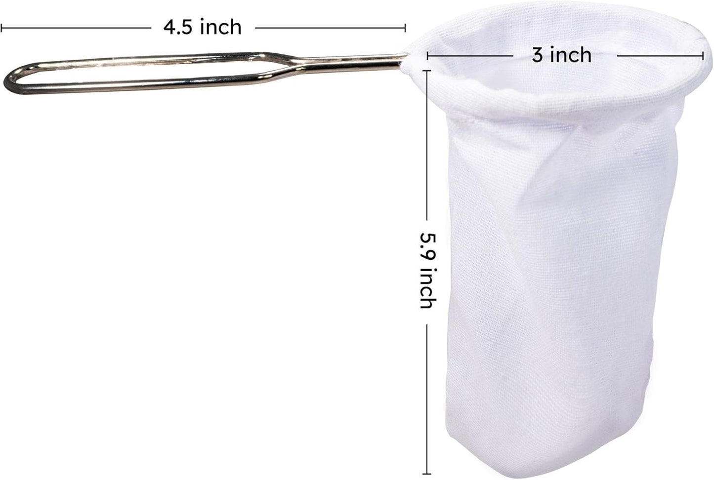 Traditional Thai Style Tea Filter Stainless Steel Size 3 Inches Friendly Using & Durable, Compatible with All Tea Types, Includes Coffee Strainer & Colador de Café