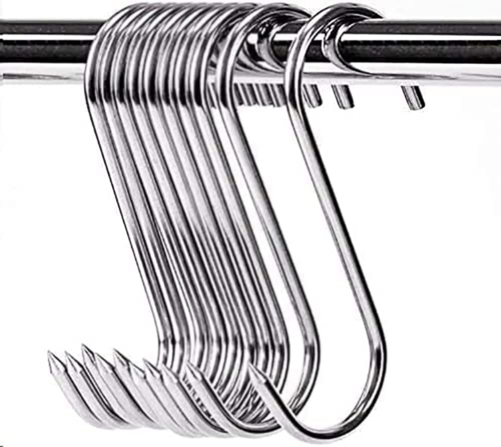 ARTOYS Meat Hooks (4''×4MM), 20Pack,Stainless Steel 304 Butcher's Hook, Meat Hook Tool for Hunting,Hanging, Drying, Butchering, Smoking, BBQ, Grilling Set.