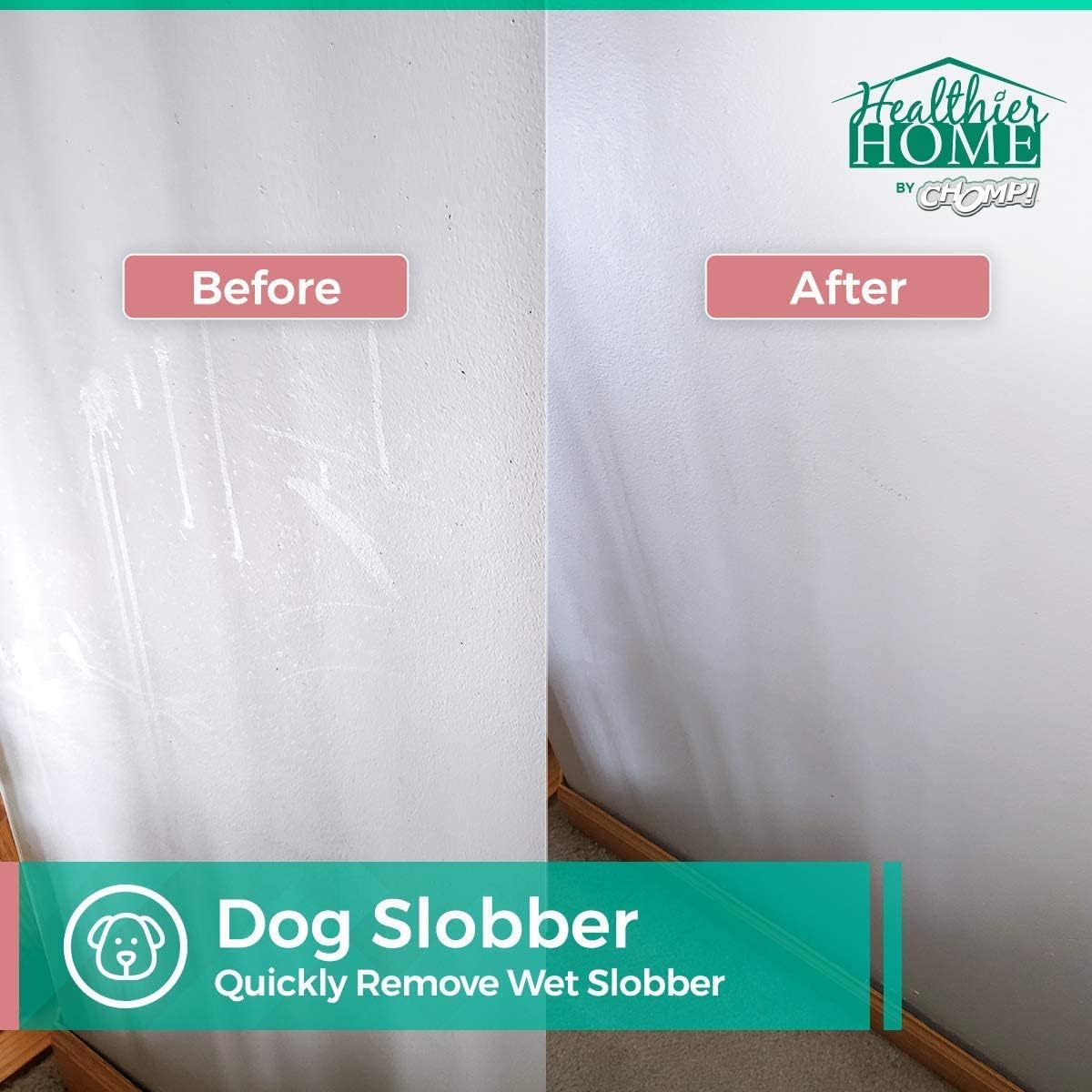 CHOMP! Painted Wall Cleaner Spray, Multipurpose for Walls, Ceilings, and Baseboards, Removes Dirt, Dust, Odor, Stains, Healthier Home 5-Minute CleanWalls 4-in-1, 32 Ounces (Lavender Fields)