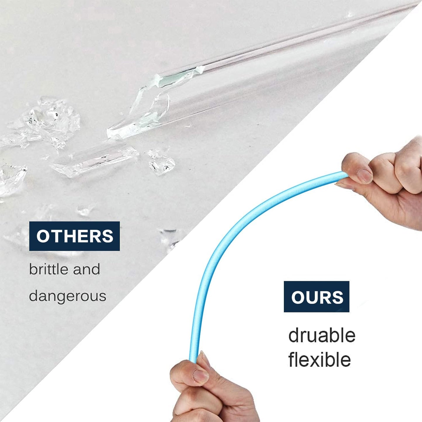 Replacement Straw for Stanley Cup 40 oz 30 oz Tumbler, 10 Pack 12.13-In Long Reusable Plastic Straw with Cleaning Brush, Dishwasher Safe, BPA Free