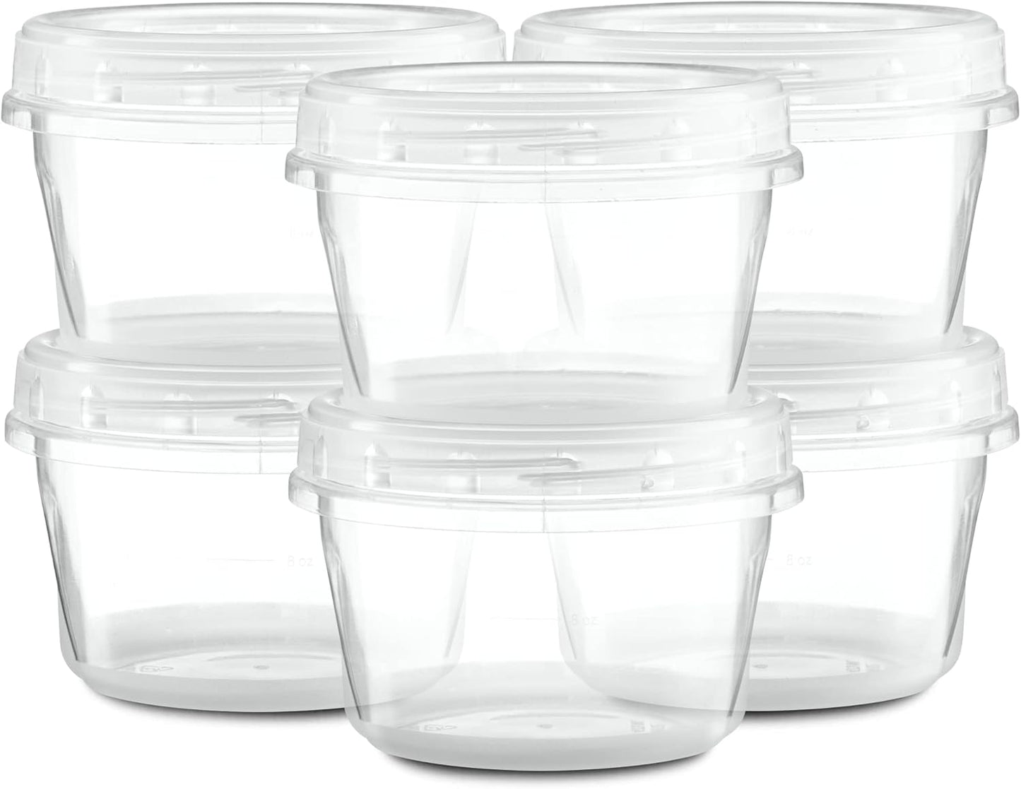 (16 Ounce 10 Pack) Clear Twist cap Containers with Screw on Lids Twist Top Food Storage Freezer Containers