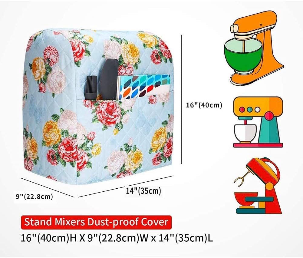 Kitchen Aid Mixer Cover For Woman Pioneer Compatible with 6-8 Quarts Hamilton Stand Mixer/Tilt Head & Bowl Lift Model,Floral Print Accessories