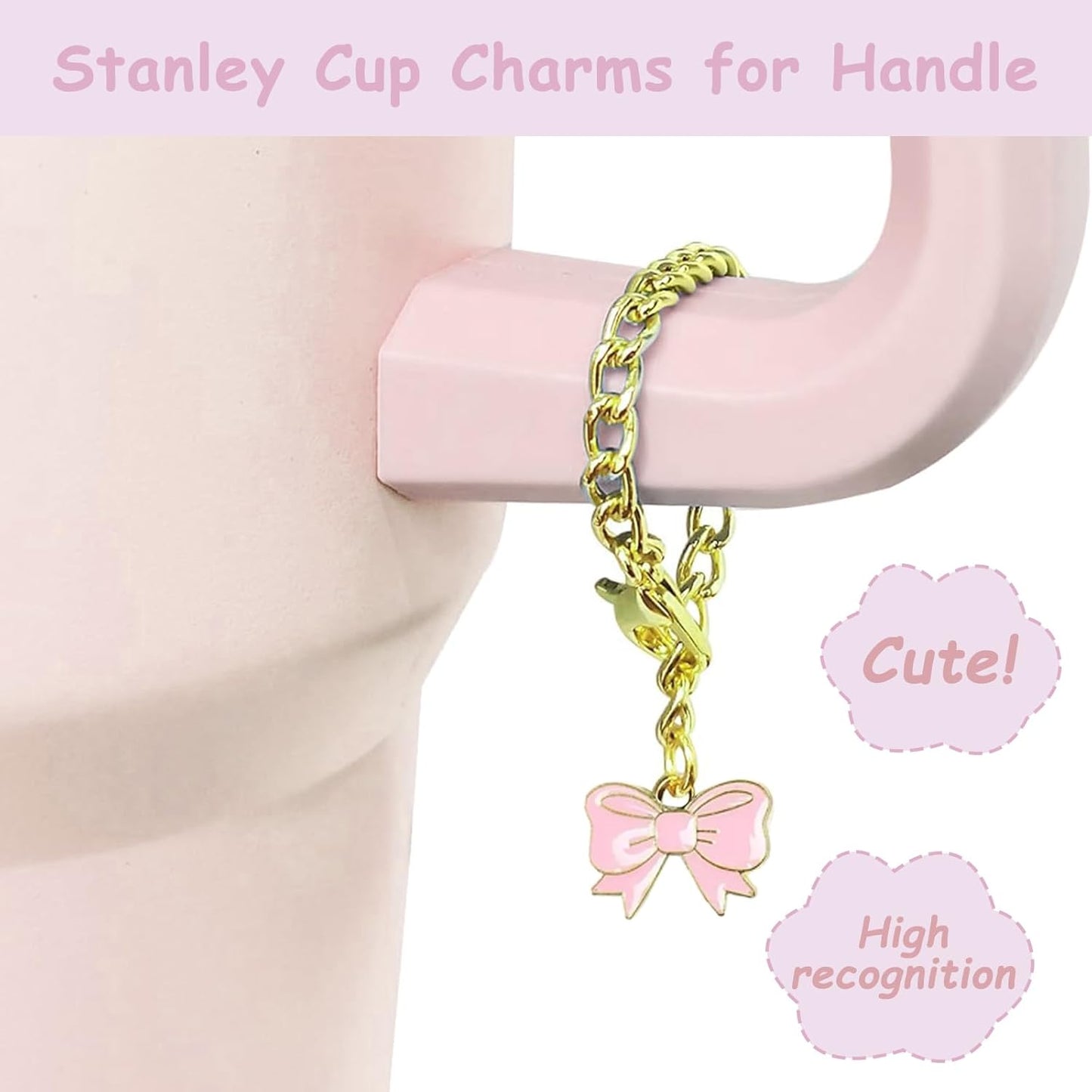 Stanley Cup Accessories Set,Including 2 Pcs 0.4in Straw Cover, 1 Silicone Spill-Proof Stopper Set of 3, 1 Cute Maple Handle Charm, 1 Silicone Boot Fits Stanley 40&30 Oz Tumbler (Peony 2.0)