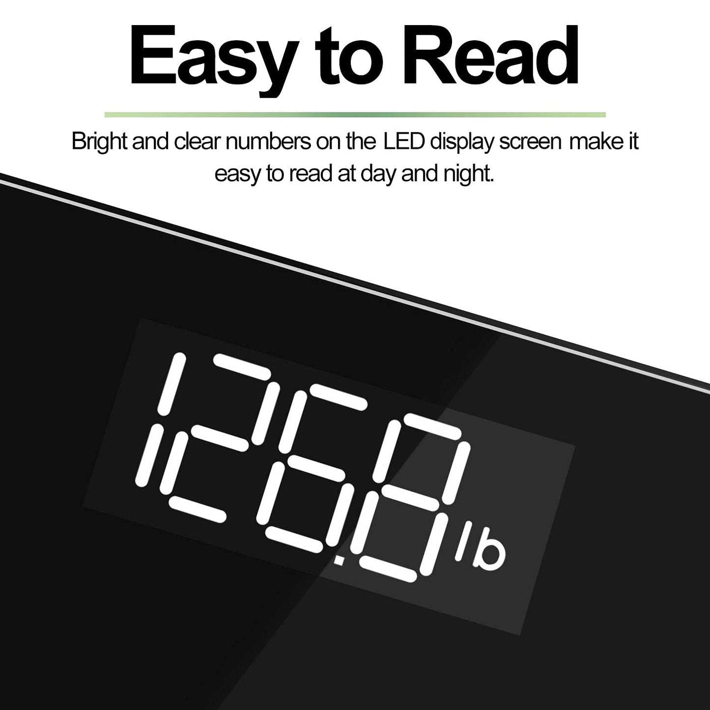 RENPHO Scale for Body Weight, Bathroom Weighing Scale with Backlit LED Display, Highly Accurate & Measures Weight up to 400 lb/180kg, Batteries Included, Black-Core 1S