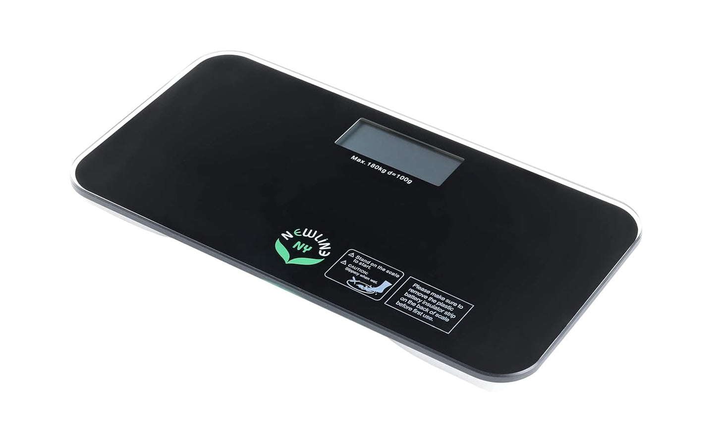 NewlineNY SBB0718M-NYBK Step-On Mini Travel Bathroom Scale, Cool Black