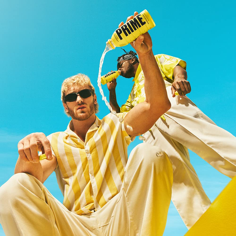 PRIME Hydration LEMONADE, Sports Drinks, Electrolyte Enhanced for Replenishing Fluids, 250mg BCAAs, B Vitamins, Antioxidants, Low Sugar, 16.9 Fl Oz, 12 Pack