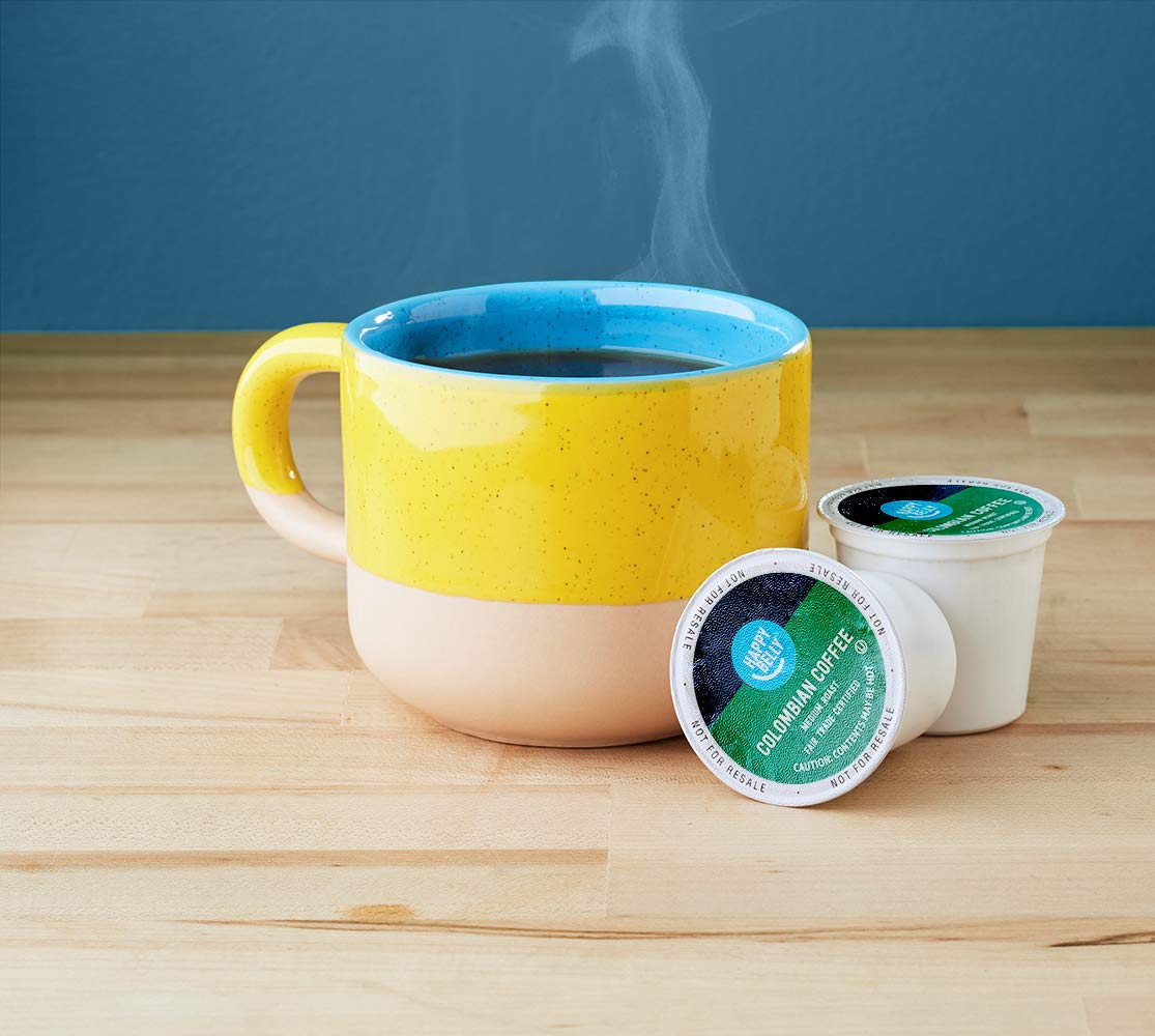 Amazon Brand - Happy Belly Medium Roast Coffee Pods, Colombian, Compatible with Keurig 2.0 K-Cup Brewers, 100 Count