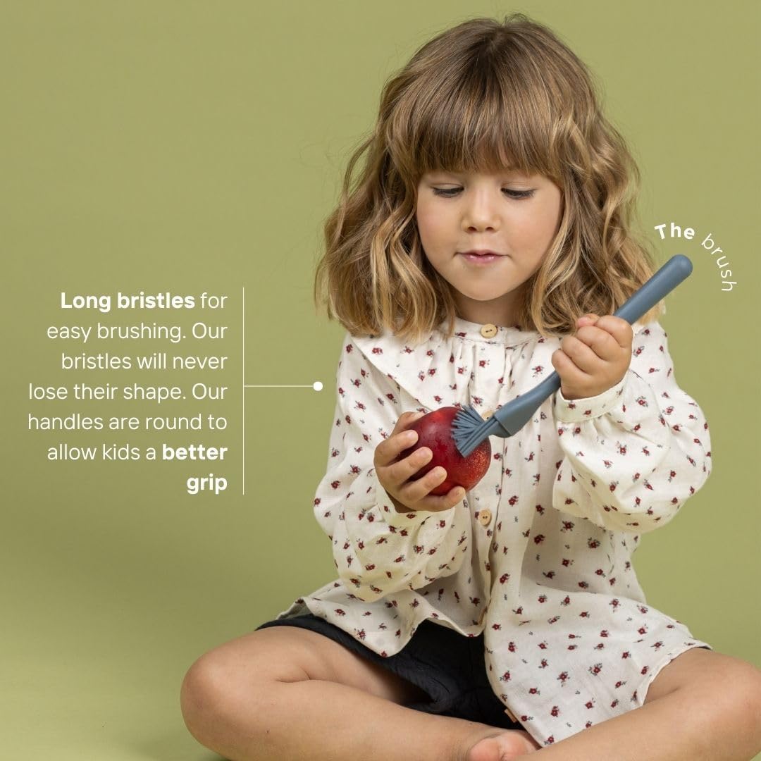 Tampoco Real Kids Cooking & Baking Set – Montessori Kitchen Tools for Real Cooking with Food-Safe Silicone Utensils – Functional & Fun Gift for Young Chefs