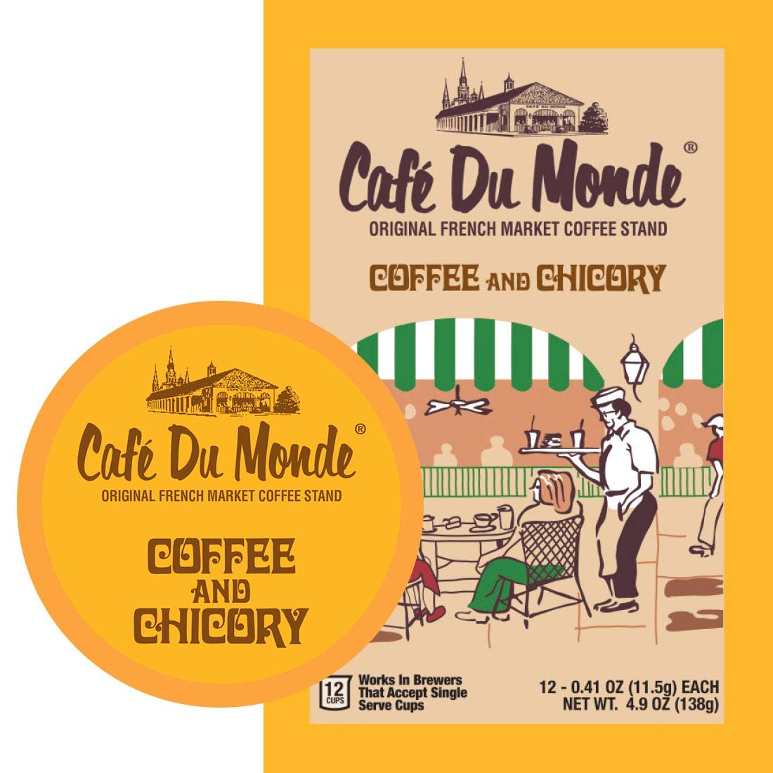 Cafe Du Monde Coffee and Chicory Single Serve Cups 72 Count