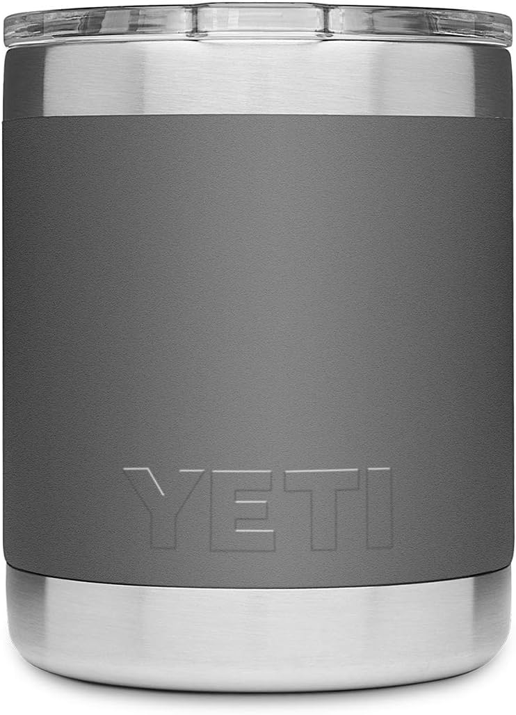 YETI Rambler 10 oz Lowball, Vacuum Insulated, Stainless Steel with Standard Lid