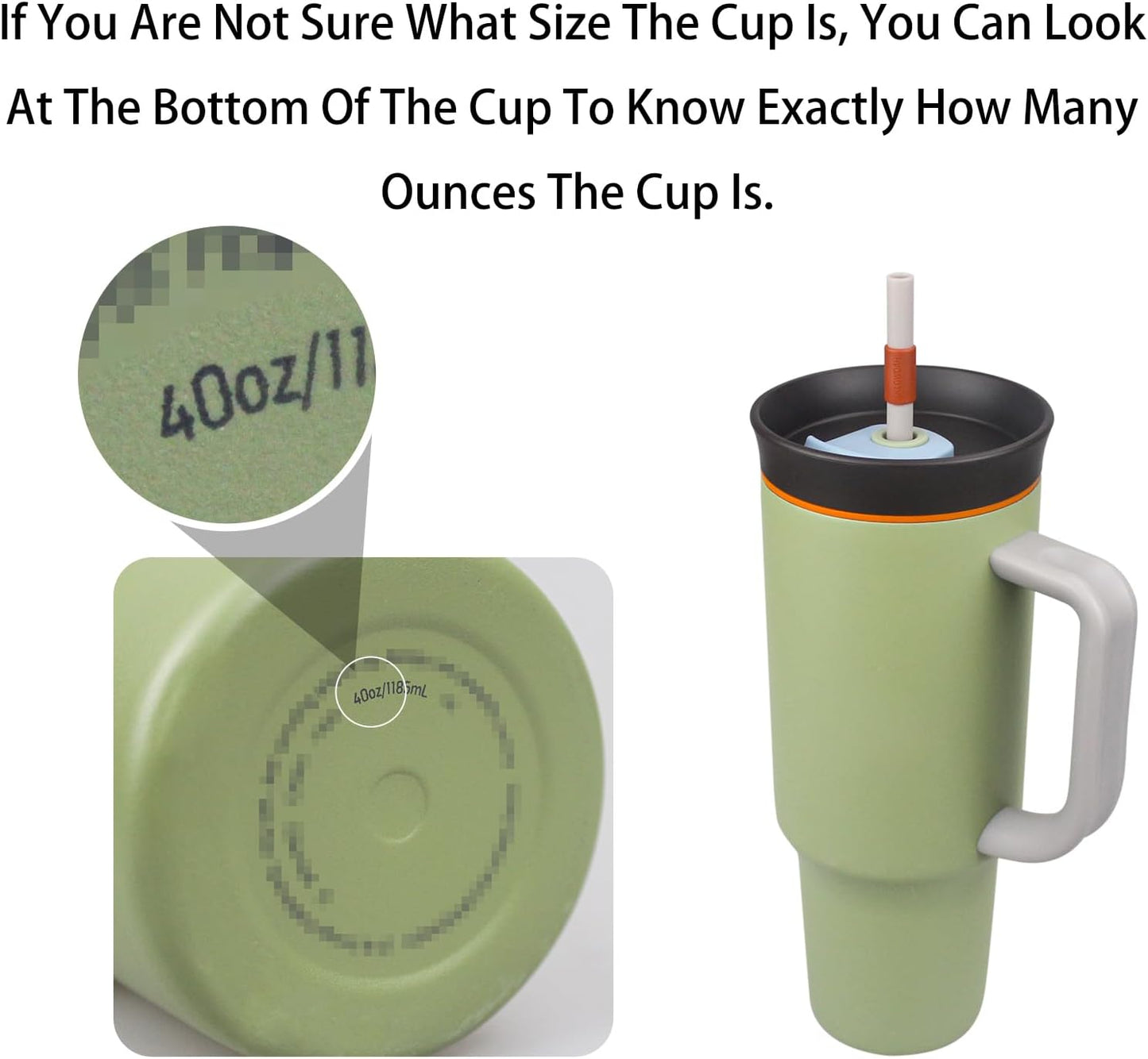 Replacement Straws for Owala 40oz Tumbler, with 1 Brush (Pack of 6) (green)