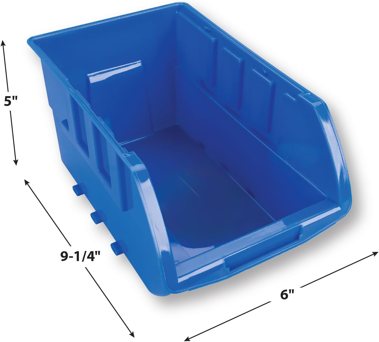Performance Tool W5196 Large Stackable Storage Trays - Adjustable for Vertical or Horizontal Position, Blue, Pack of 4