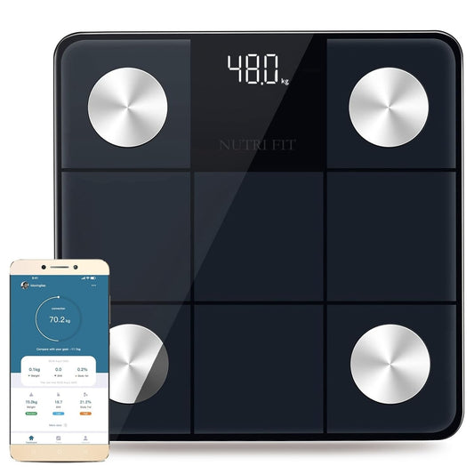 NUTRI FIT Smart Scale for Body Weight, Weight Scale with Backlight LED Display for BMI, Body Fat, Muscle Mass, 15 Body Composition, High Accurate Bluetooth Scale, Health Equipment Sync Apps 400lbs