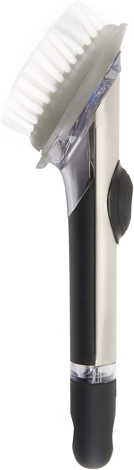 OXO Steel Soap Dispensing Dish Brush 10 in
