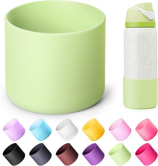 Silicone Boot for Owala 32 oz Water Bottle, Anti-Slip Protective Sleeve, Boot Bottom Base (Green)