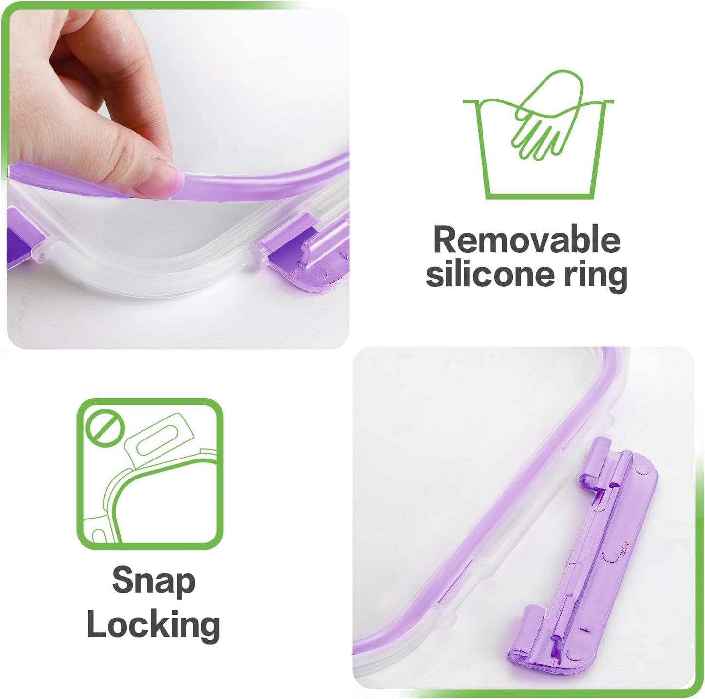 10 Pack Borosilicate Glass Meal Prep Containers with Locking Lids, Glass Food Storage Containers Set, Airtight Lunch Bento Boxes, BPA-Free & Leak Proof, 36oz & 14oz, Freezer, Oven Safe-Pink