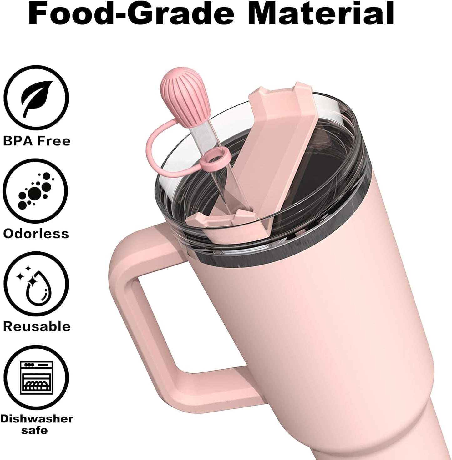 YOELIKE 10PCS Straw Cover Cap for 6 to 12mm Straw of Stanley, Simple Modern, Yeti, Owala, Hydro Flask, Reduce, and All Brands Tumbler Straw, Dishwasher Safe, BPA Free and Dust Proof