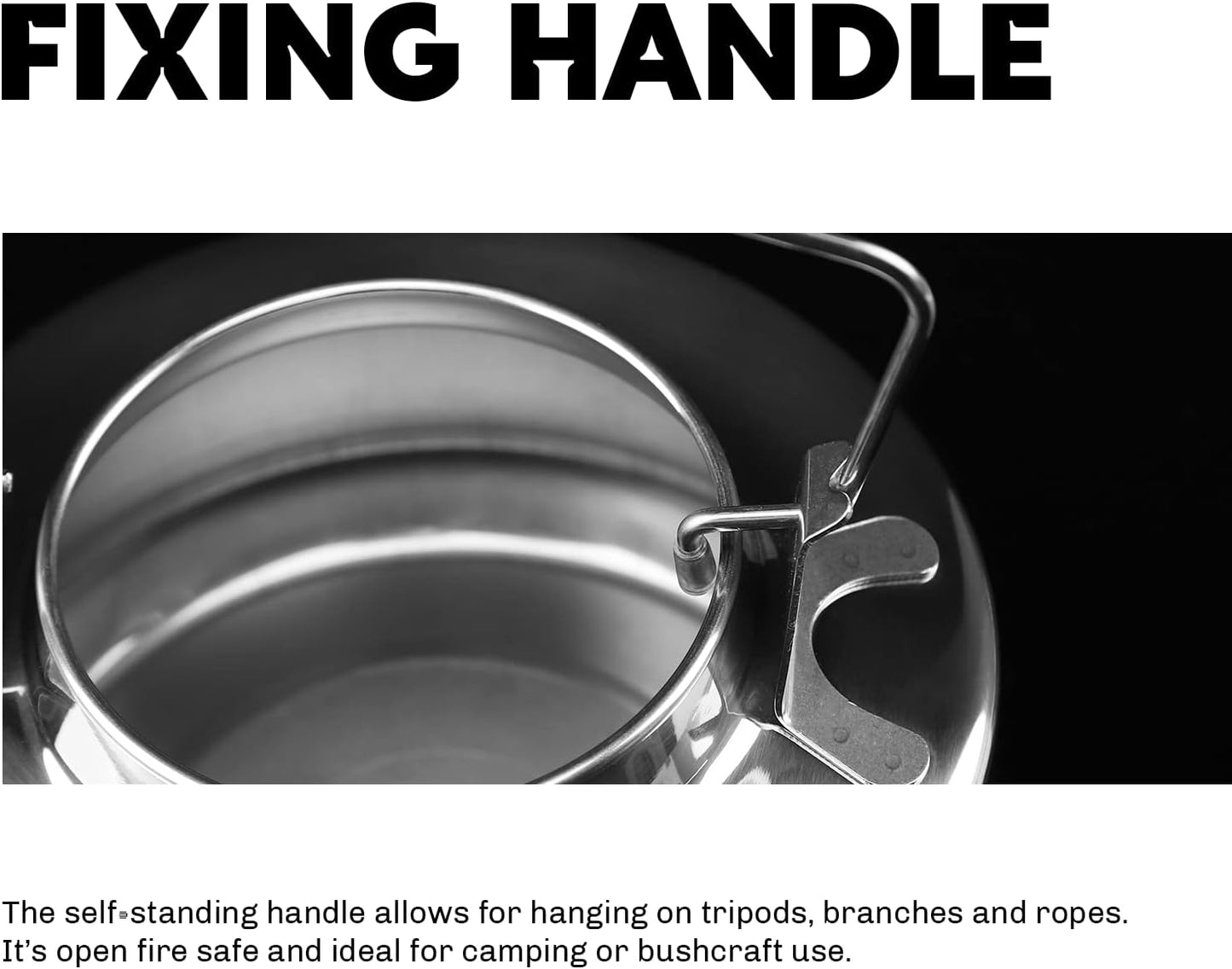 Fire-Maple Antarcti 1.5L Kettle Series | Portable Durable Bushcraft Gear Open Fire Kettle | SUS304 Stainless Steel