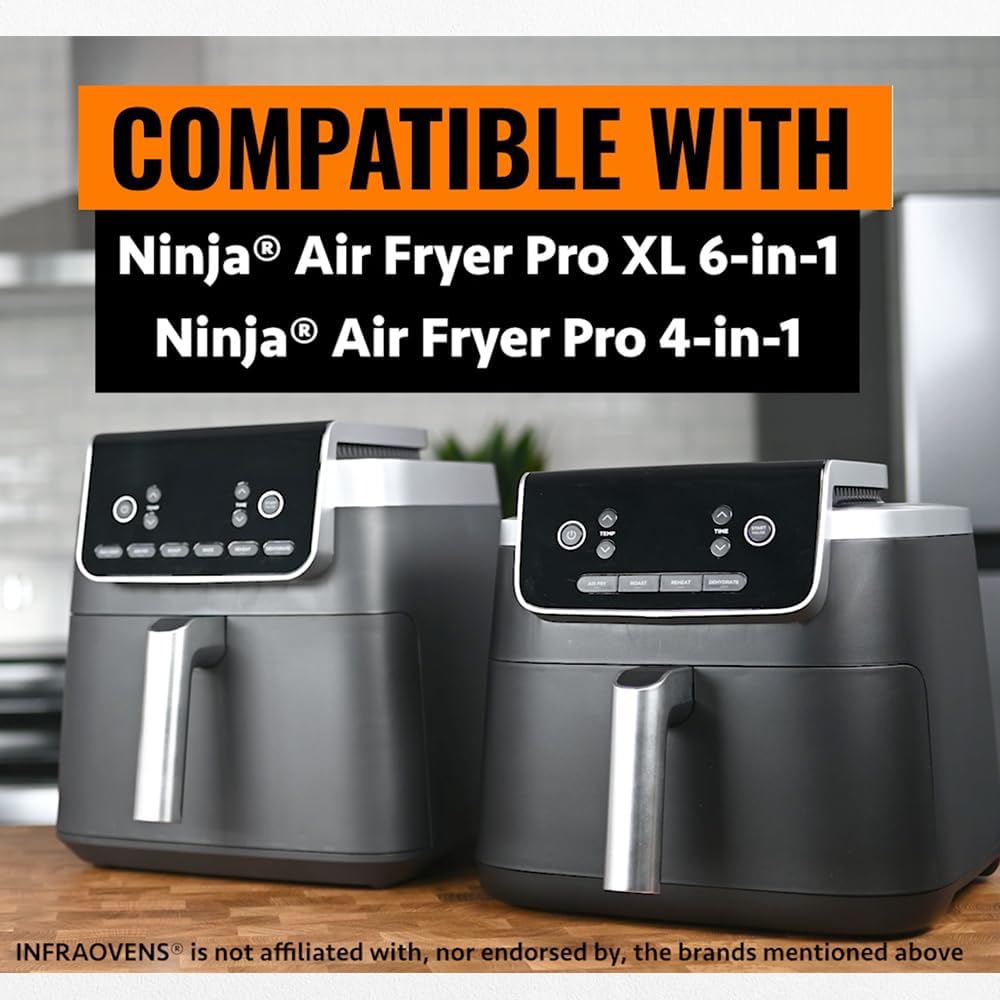 Parchment Paper Sheets for Ninja Air Fryer Pro XL 6-in-1 6.5 qt, Extra Large Square Liners for Air Fryer, Natural Unbleached Pre Cut Square Paper Liners for Airfryers, Toaster Ovens, and Oven Trays