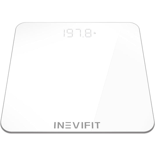 INEVIFIT Bathroom Scale, Highly Accurate Digital Bathroom Body Scale, Measures Weight up to 400 lbs. Includes Batteries