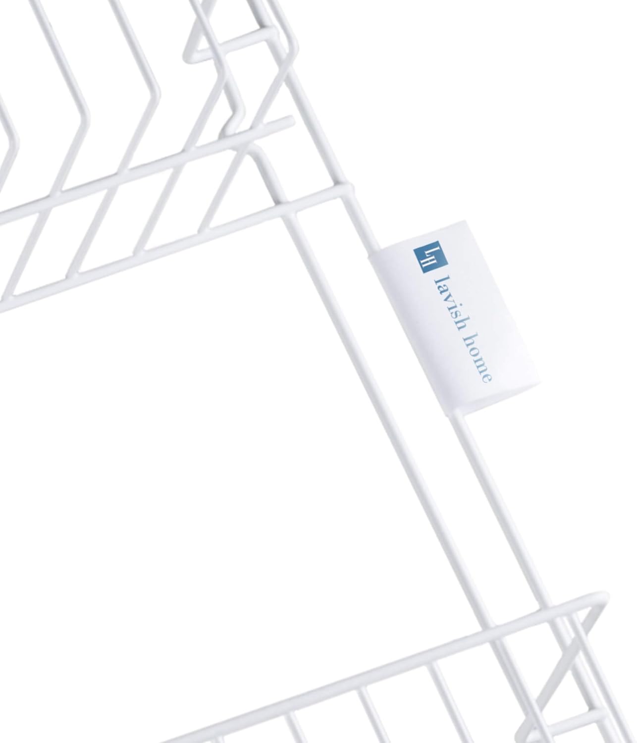 Over the Door Organizer - 6-Tier Adjustable Pantry Shelves and Rack for Kitchen Organization - Organization and Storage by Lavish Home (White)