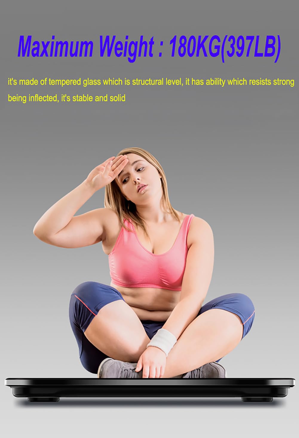 Scale for Body Weight, Digital Bathroom Scale, Weight Scales for People,Body Scale,Pink,Max:400LB/180KG,2 Weighing Units: LB/KG