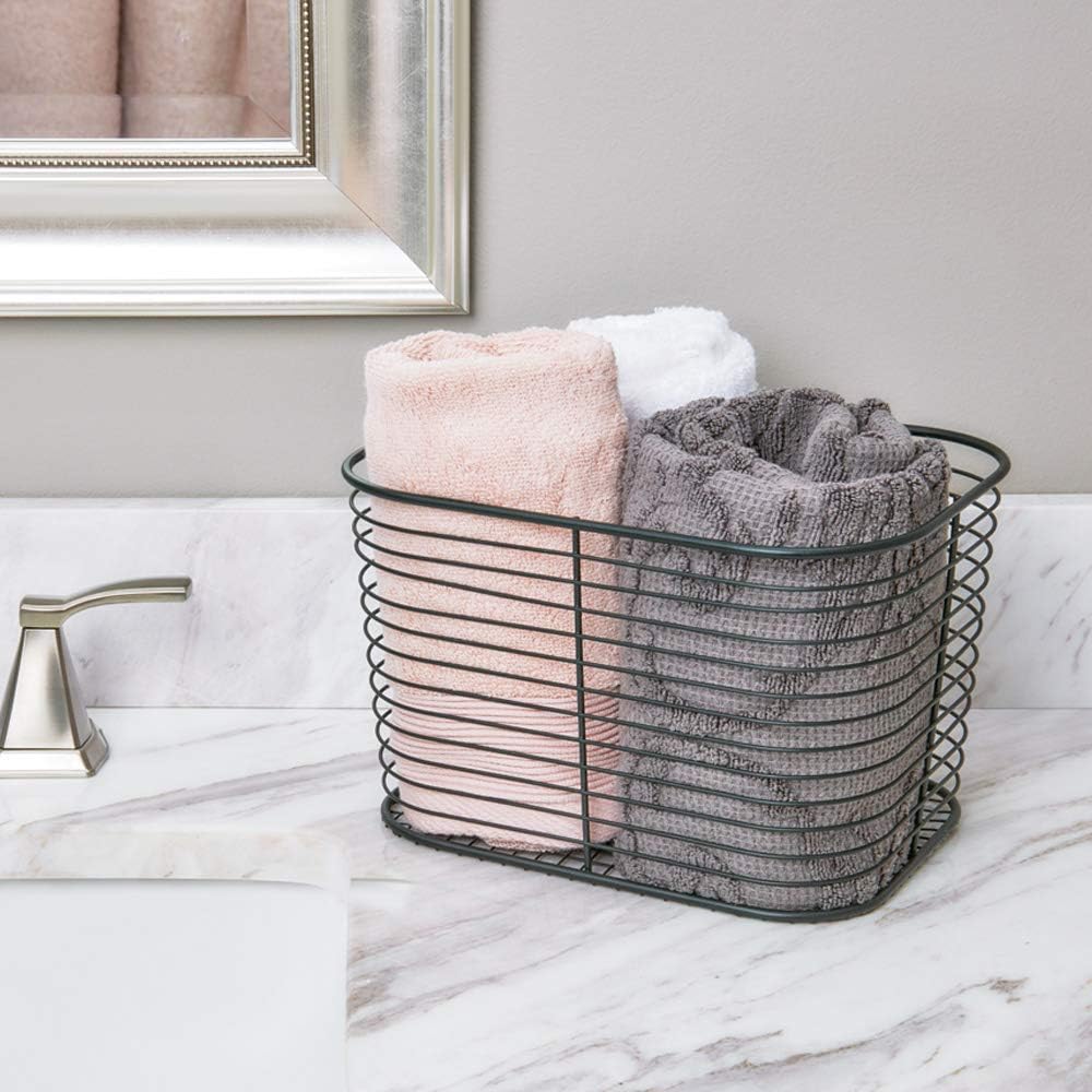 iDesign Vienna Vanity Cosmetics and Makeup Storage, Bathroom, Countertop, and Desk, Set of 1, Basket - Small