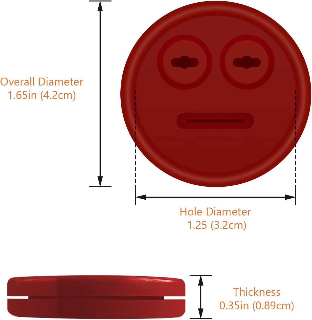 4 Pack Thermometer Meat Probe Red Grommet for Grills, Compatible with Weber 85037 Smokey Mountain Cookers Accessories, and Other Smoer Thermometer Sensor Port