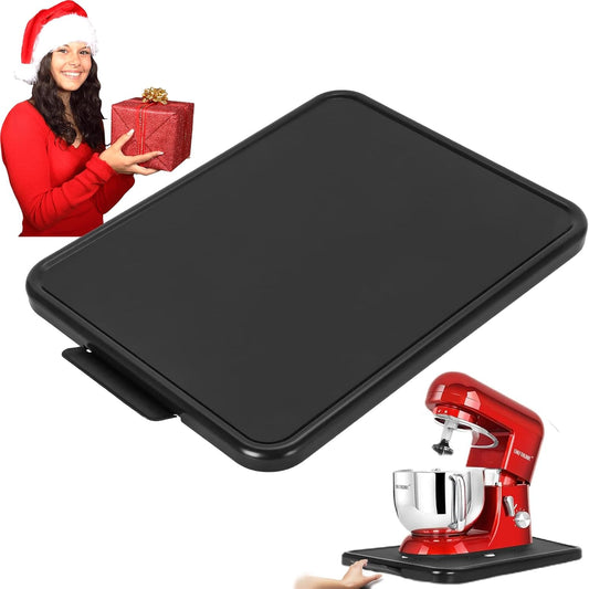 Kitchen Appliance Sliding Tray Coffee Maker Sliding Caddy with Rolling Wheels Under Cabinet Countertop Storage Organizer Moving Slider Extra Deep for Kitchenaid Stand Mixer Air Fryer Toaster Blender