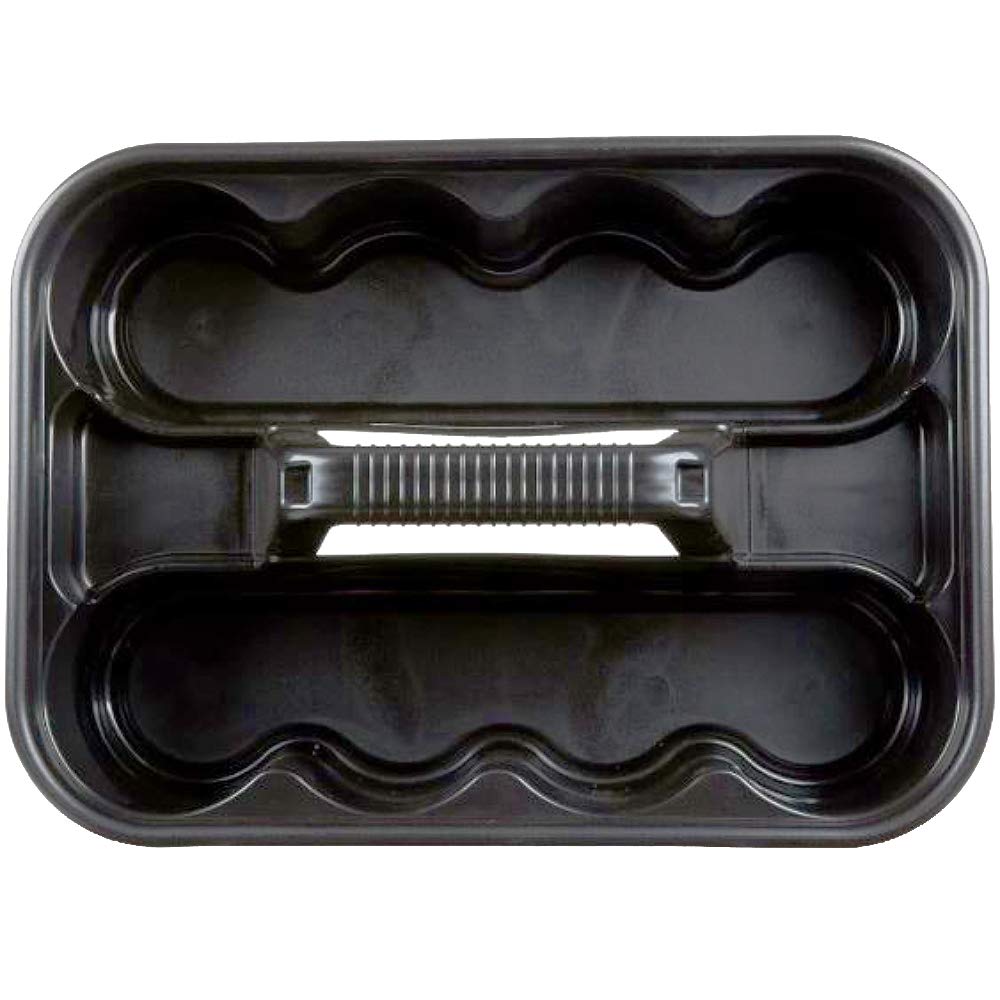 Rubbermaid Commercial Products Deluxe Carry Caddy for Take-Out Coffee/Soft Drinks Postmates/Uber Eats/Food Delivery Cleaning Products Sports/Water Bottles Black