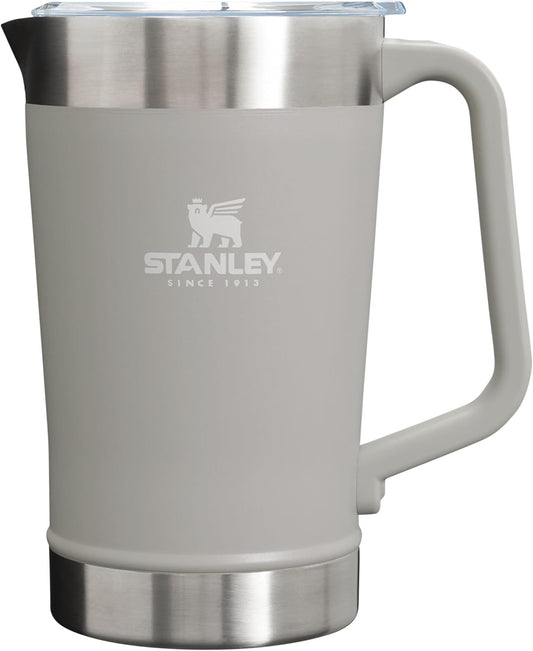 Stanley Stay-Chill Pitcher 64 oz | Cold Water, Beer, and Drink Pitcher with Lid | Large Capacity Durable Beverage Container with Handle | Insulated Stainless Steel | BPA-Free