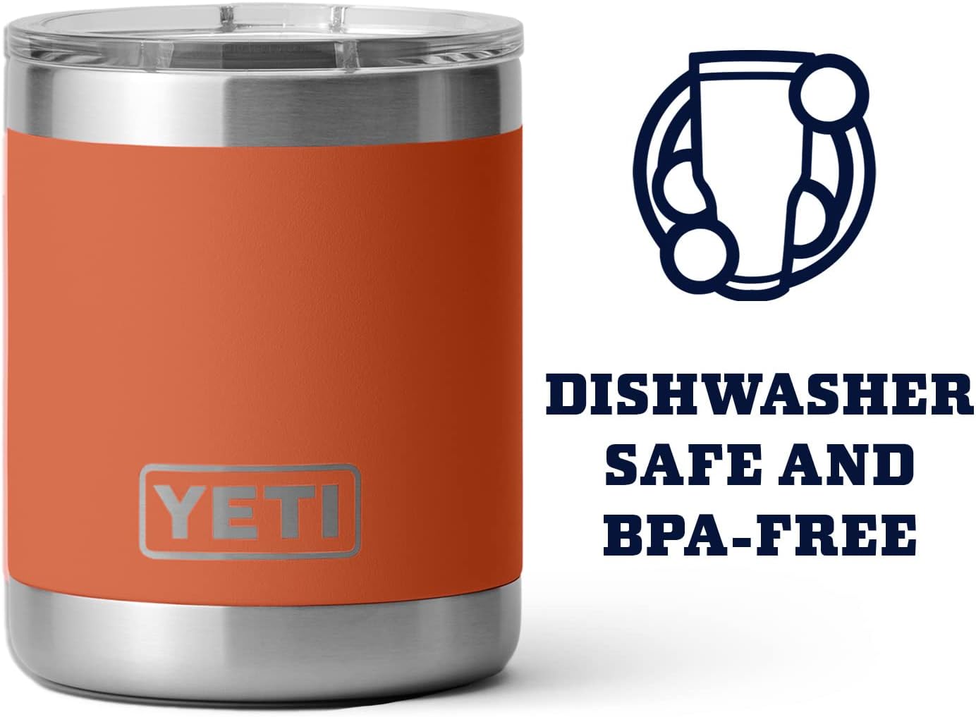 YETI Rambler 10 oz Lowball, Vacuum Insulated, Stainless Steel with MagSlider Lid