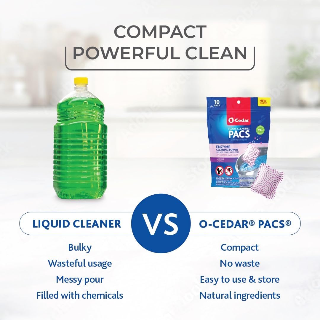 O-Cedar EasyWring Microfiber Spin Mop and Bucket Cleaning System + Lavender Pac (Variety Pack)