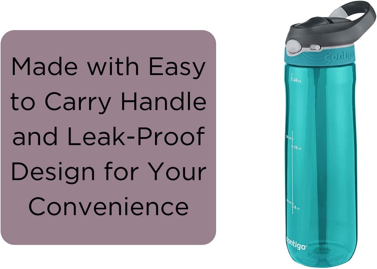 Contigo AUTOSPOUT Ashland Reusable Water Bottle, 24oz, Scuba