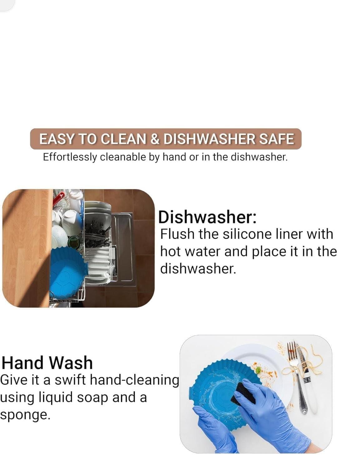 6 Pcs Non Stick Reusable Silicone Air Fryer Pot Heat Resistant Basket Oven Accessories Round Baking Tray (Multicolor)